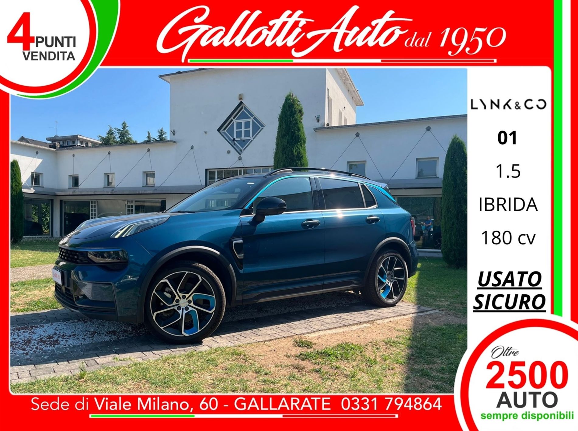 Lynk & co 01 1.5 TD phev-SENZA VINCOLI DI FINANZIAMENTO - Gallotti Auto